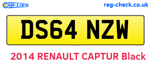 DS64NZW are the vehicle registration plates.