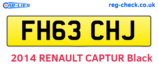 FH63CHJ are the vehicle registration plates.