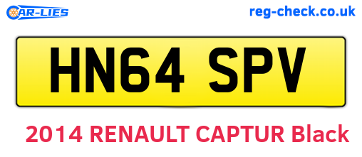 HN64SPV are the vehicle registration plates.