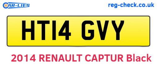 HT14GVY are the vehicle registration plates.
