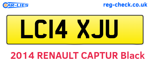 LC14XJU are the vehicle registration plates.