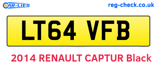 LT64VFB are the vehicle registration plates.