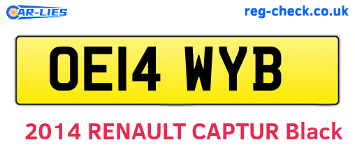 OE14WYB are the vehicle registration plates.