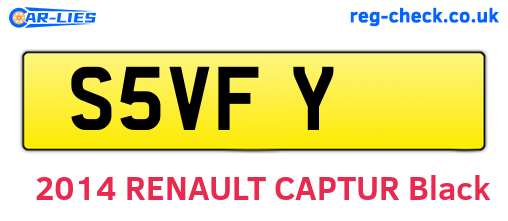 S5VFY are the vehicle registration plates.