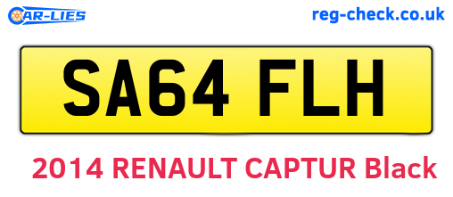 SA64FLH are the vehicle registration plates.