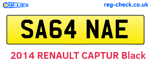 SA64NAE are the vehicle registration plates.