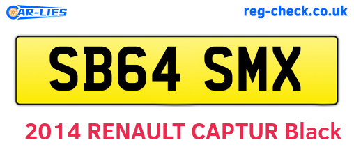 SB64SMX are the vehicle registration plates.
