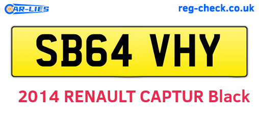 SB64VHY are the vehicle registration plates.