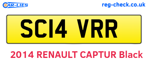 SC14VRR are the vehicle registration plates.