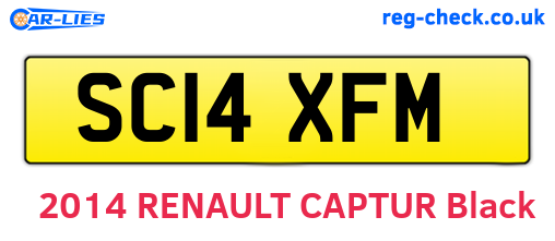 SC14XFM are the vehicle registration plates.