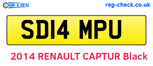 SD14MPU are the vehicle registration plates.