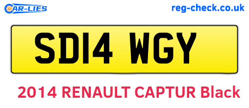 SD14WGY are the vehicle registration plates.