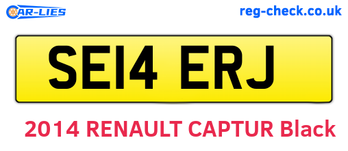 SE14ERJ are the vehicle registration plates.