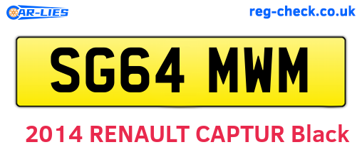 SG64MWM are the vehicle registration plates.