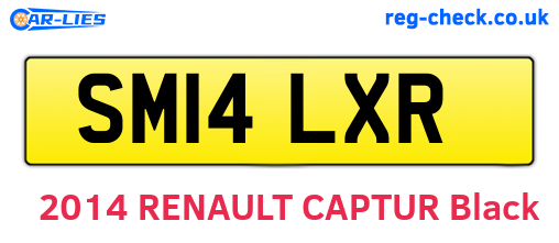 SM14LXR are the vehicle registration plates.