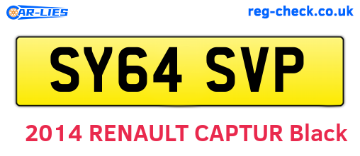 SY64SVP are the vehicle registration plates.