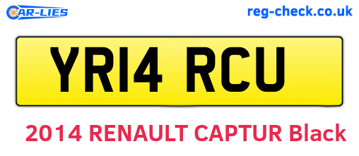 YR14RCU are the vehicle registration plates.