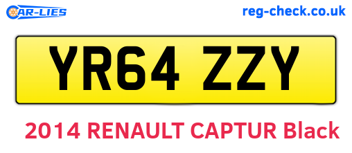 YR64ZZY are the vehicle registration plates.