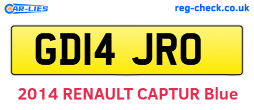 GD14JRO are the vehicle registration plates.