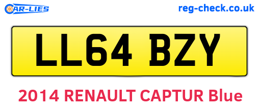 LL64BZY are the vehicle registration plates.