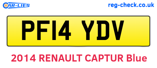 PF14YDV are the vehicle registration plates.