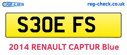S30EFS are the vehicle registration plates.