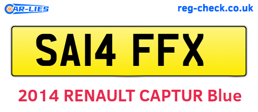 SA14FFX are the vehicle registration plates.