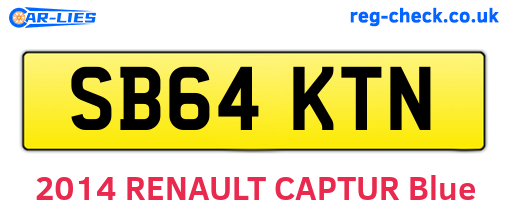 SB64KTN are the vehicle registration plates.