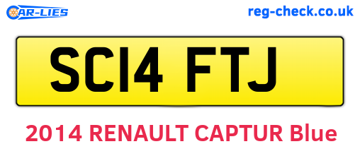 SC14FTJ are the vehicle registration plates.