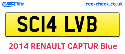 SC14LVB are the vehicle registration plates.