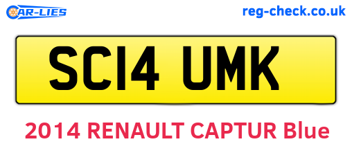 SC14UMK are the vehicle registration plates.