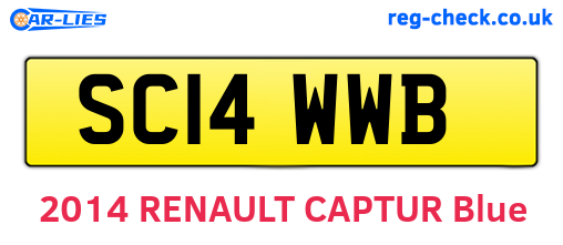 SC14WWB are the vehicle registration plates.