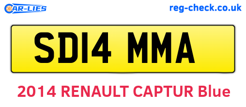 SD14MMA are the vehicle registration plates.