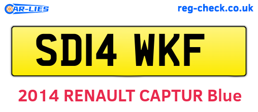 SD14WKF are the vehicle registration plates.