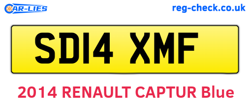 SD14XMF are the vehicle registration plates.