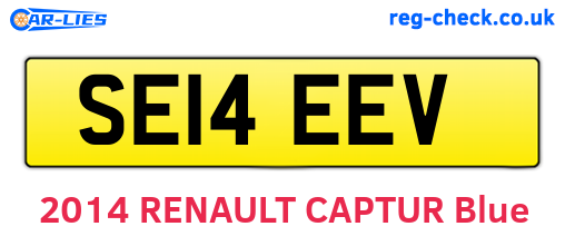 SE14EEV are the vehicle registration plates.
