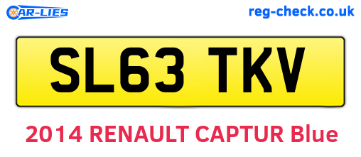 SL63TKV are the vehicle registration plates.