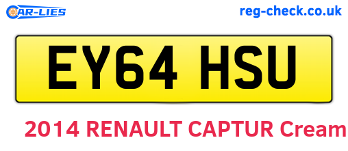EY64HSU are the vehicle registration plates.