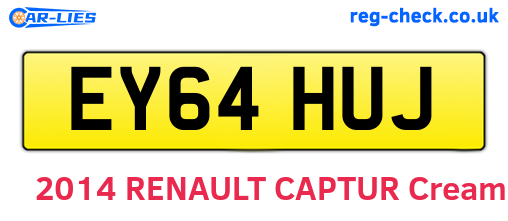 EY64HUJ are the vehicle registration plates.