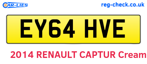 EY64HVE are the vehicle registration plates.
