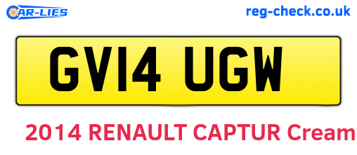 GV14UGW are the vehicle registration plates.
