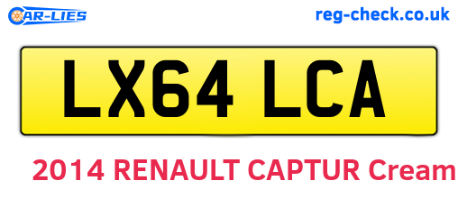 LX64LCA are the vehicle registration plates.