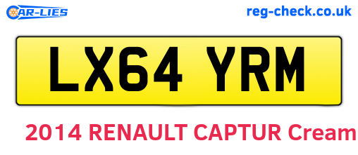 LX64YRM are the vehicle registration plates.