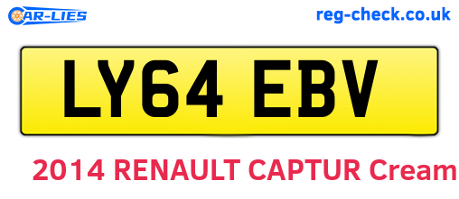 LY64EBV are the vehicle registration plates.