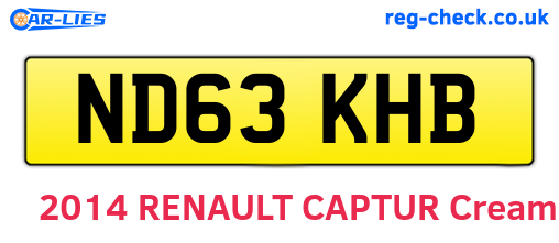 ND63KHB are the vehicle registration plates.