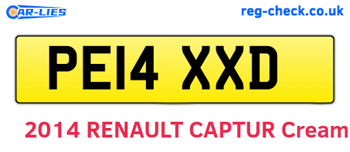 PE14XXD are the vehicle registration plates.