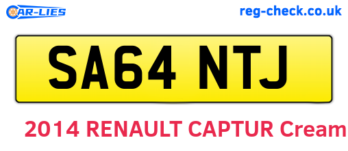 SA64NTJ are the vehicle registration plates.