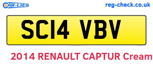 SC14VBV are the vehicle registration plates.