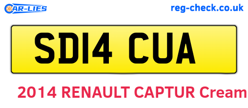 SD14CUA are the vehicle registration plates.