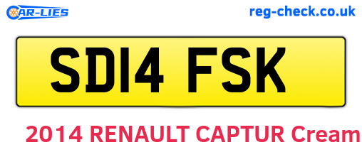 SD14FSK are the vehicle registration plates.